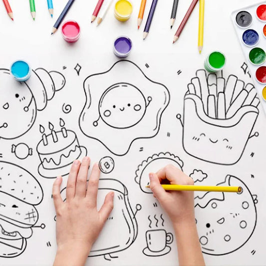 Rollo Papel Para Niños Colorear 30 X 300 Cm