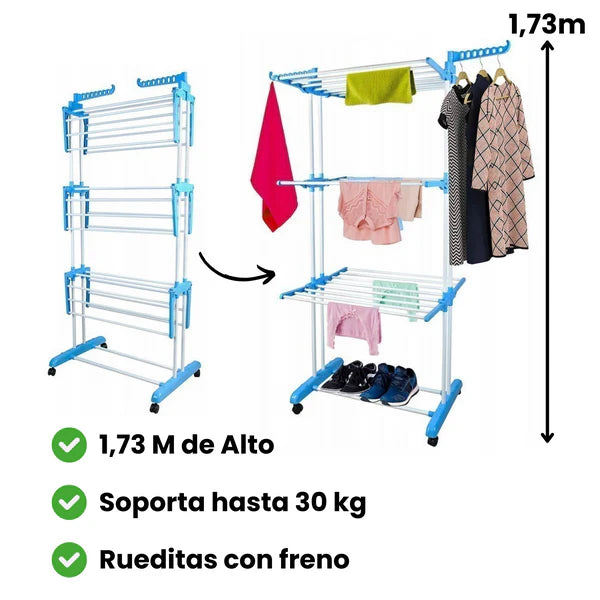 Tendedero Plegable de 6 Bandejas
