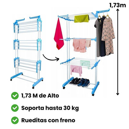 Tendedero Plegable de 6 Bandejas