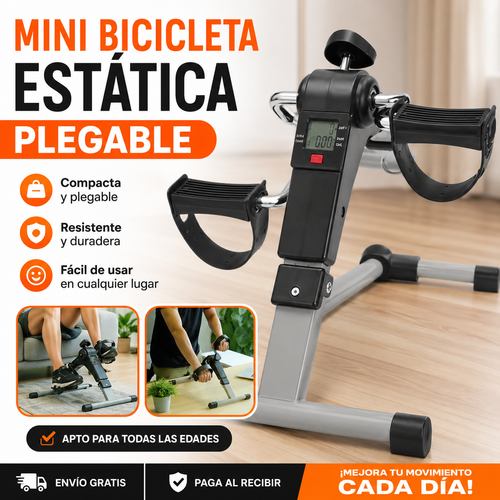 Mini Bicicleta Estática Plegable – Ejercítate Viendo TV y Guárdala Bajo la Cama