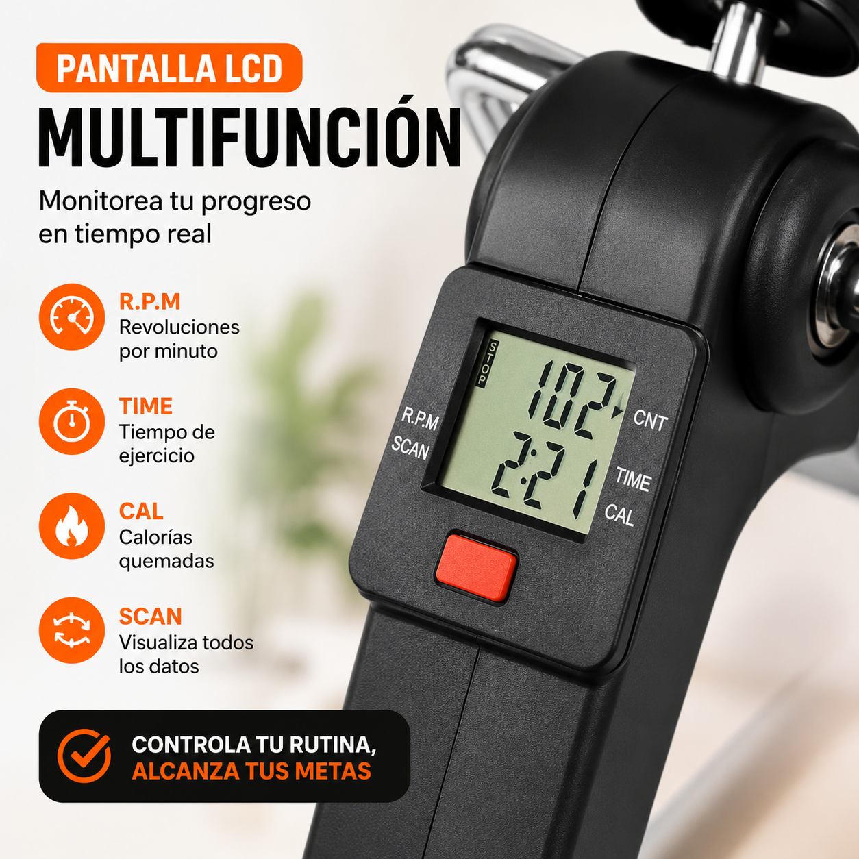 Mini Bicicleta Estática Plegable – Ejercítate Viendo TV y Guárdala Bajo la Cama