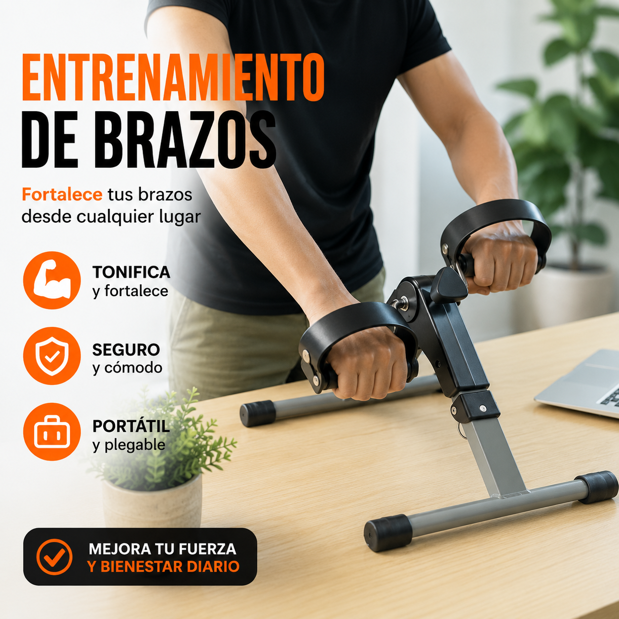 Mini Bicicleta Estática Plegable – Ejercítate Viendo TV y Guárdala Bajo la Cama