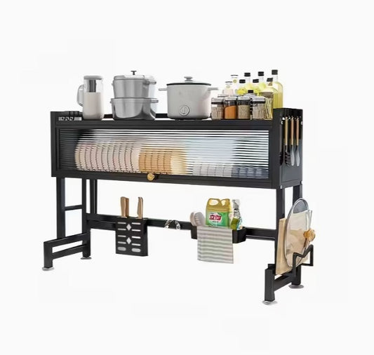 Escurridor De Platos Grande En Acero Inoxidable Con Tapa