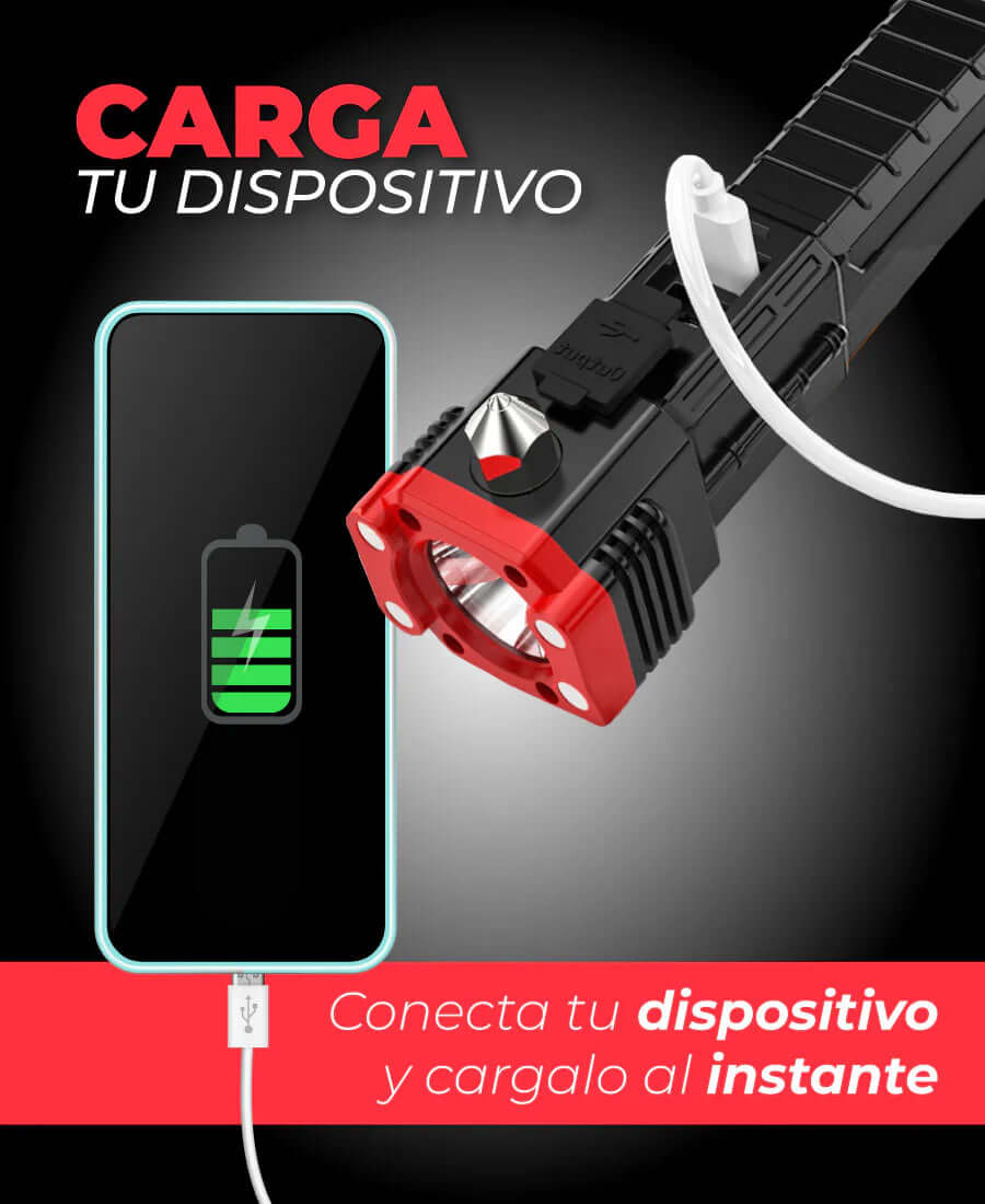 Linterna Táctica Multifuncional Recargable