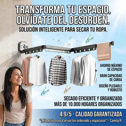 TENDERO DE ROPA PLEGABLE - EXTENDIBLE 3 RAMOS